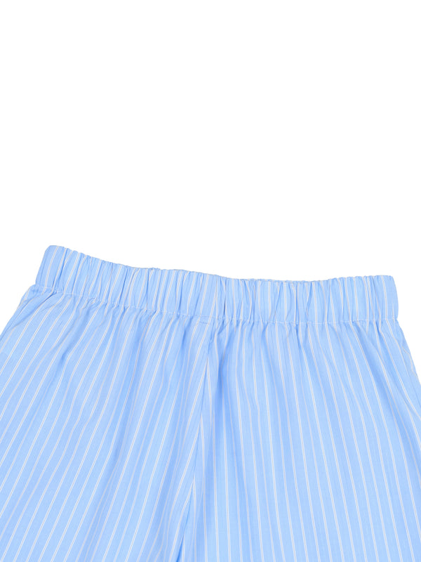 Striped Elastic Waist Shorts