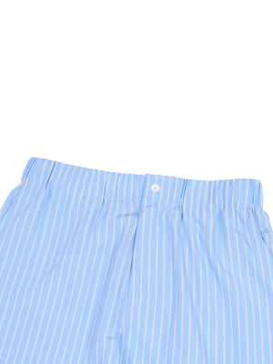 Striped Elastic Waist Shorts