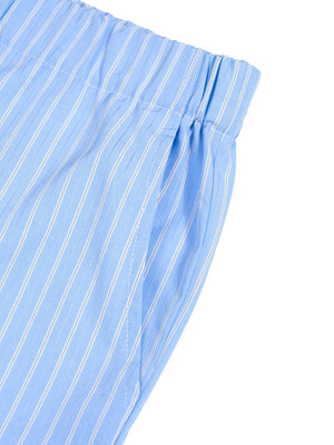 Striped Elastic Waist Shorts