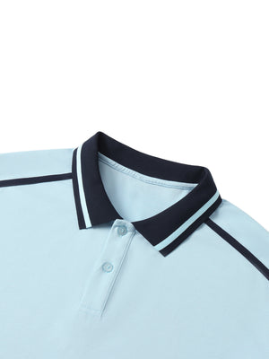 Piping Polo Shirt - Sky Blue