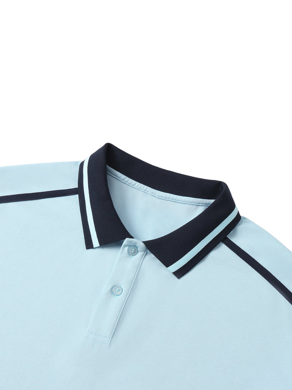 Piping Polo Shirt - Sky Blue