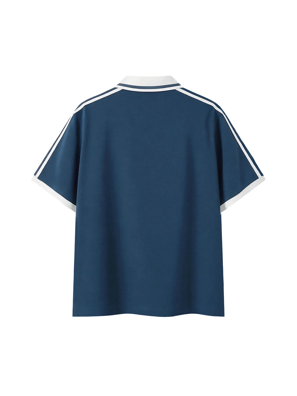 Piping Polo Shirt — Navy
