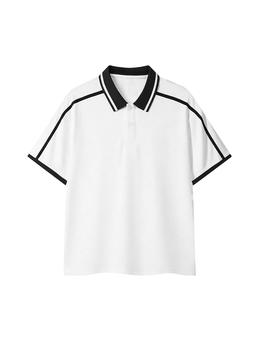 Piping Polo Shirt — White
