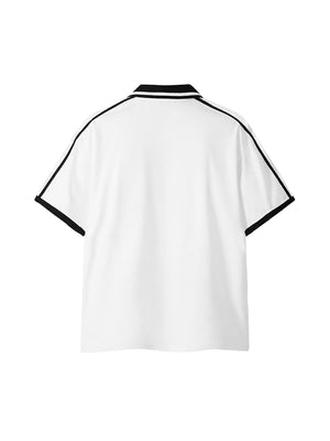 Piping Polo Shirt — White