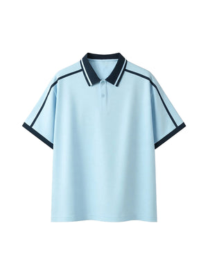 Piping Polo Shirt - Sky Blue