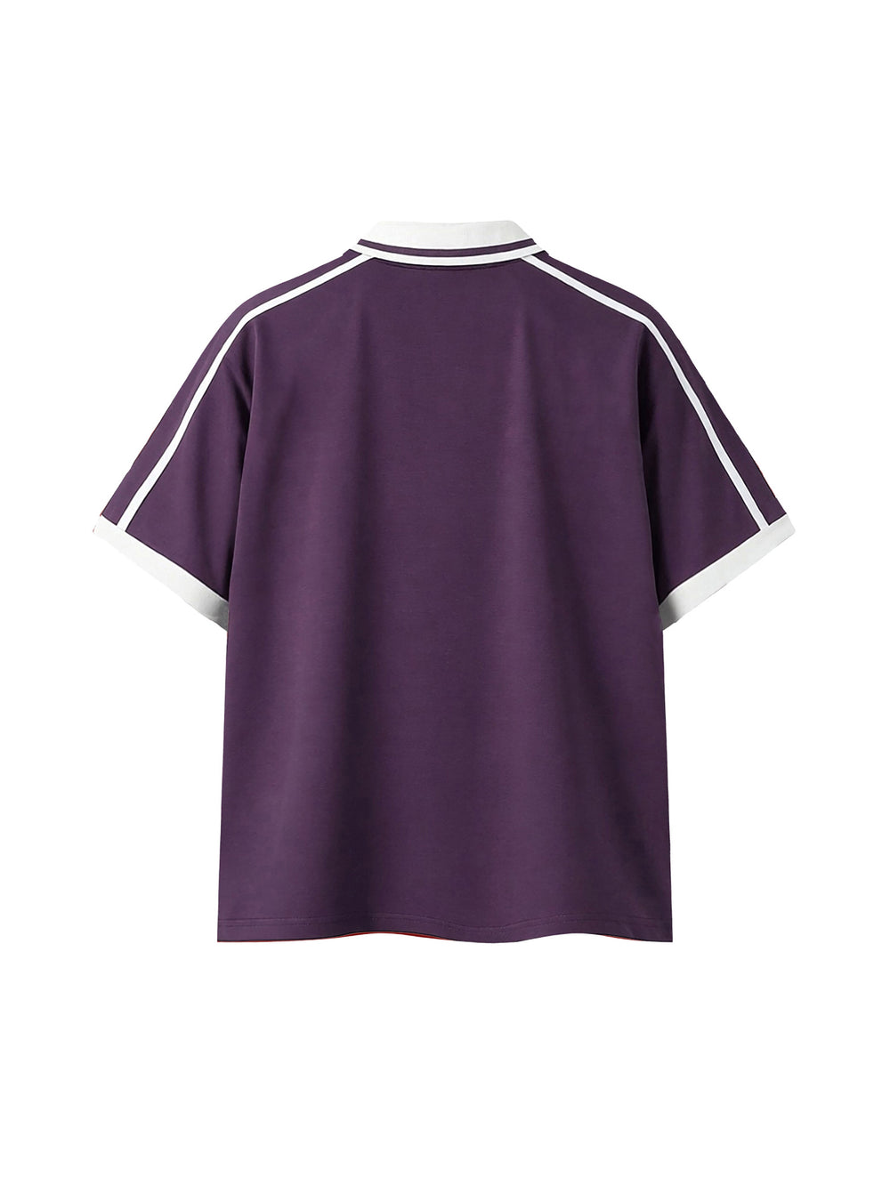 Piping Polo Shirt — Purple