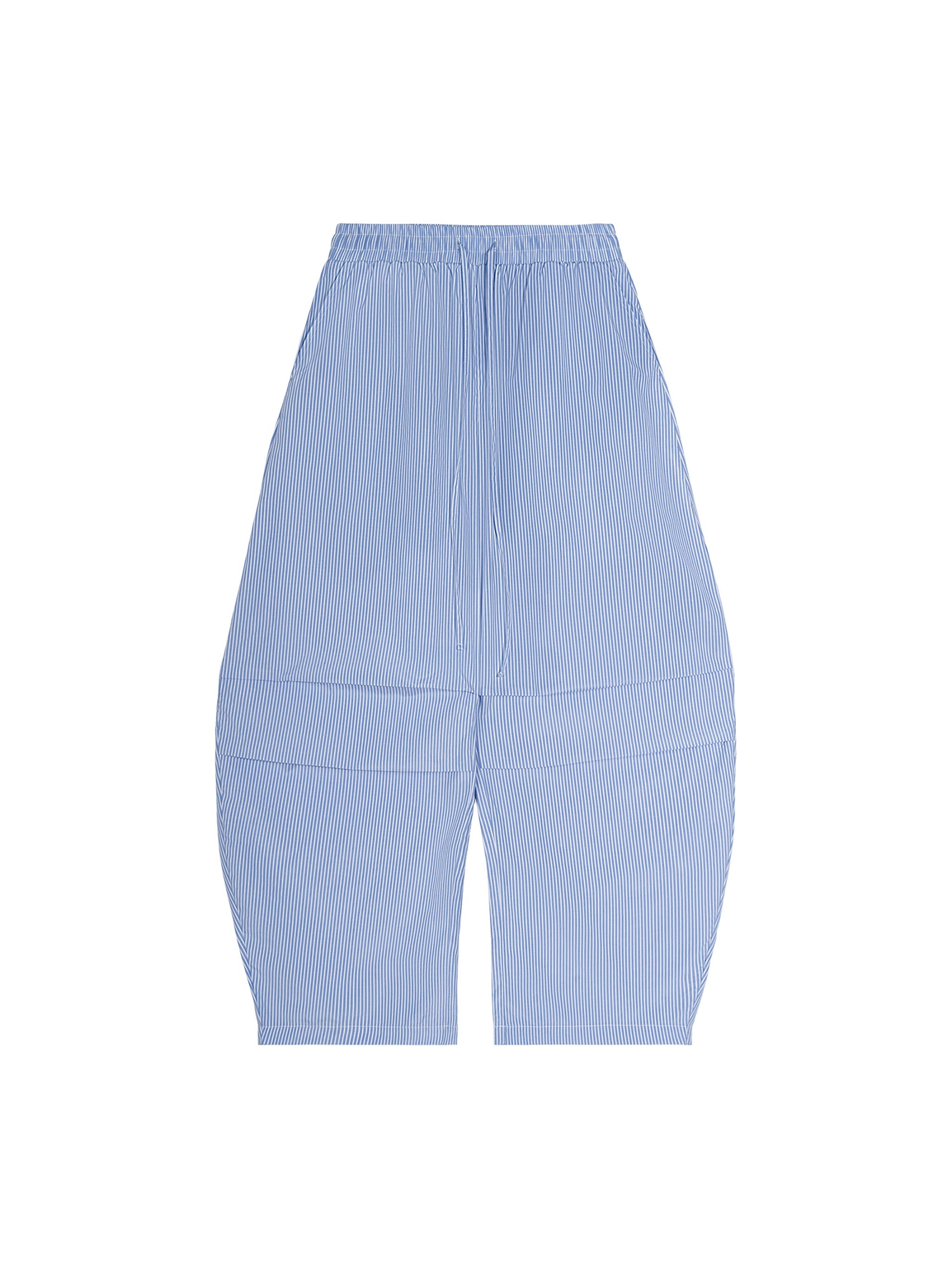 Drawstring Barrel Pants - Blue