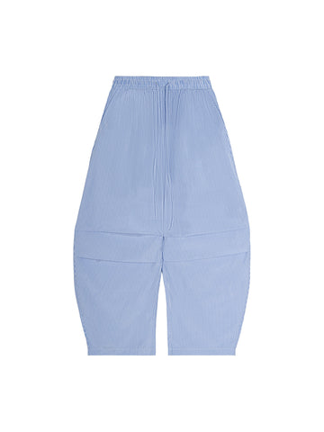 Drawstring Barrel Pants - Blue
