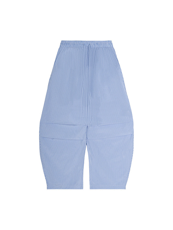 Drawstring Barrel Pants - Blue