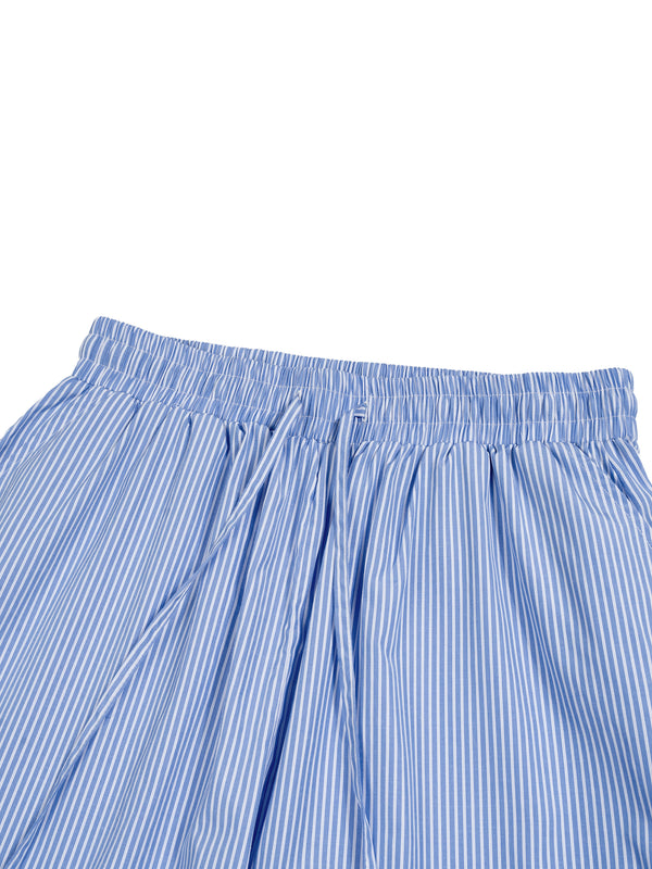 Drawstring Barrel Pants - Blue