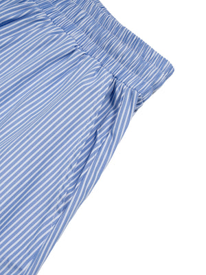 Drawstring Barrel Pants - Blue