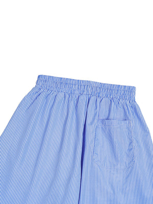Drawstring Barrel Pants - Blue