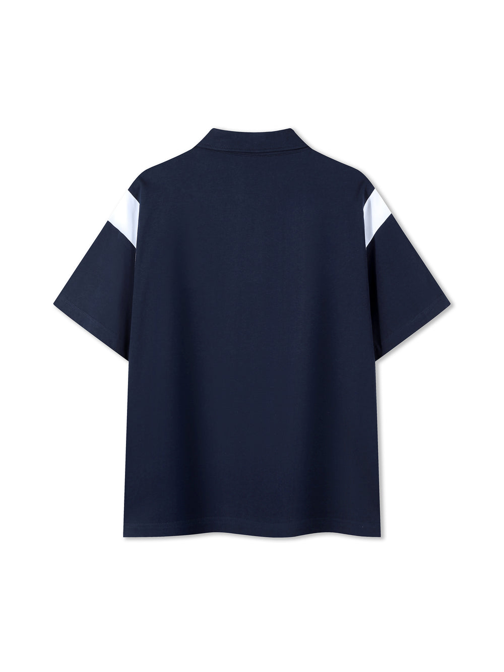 The Contrast Panel Polo — Navy