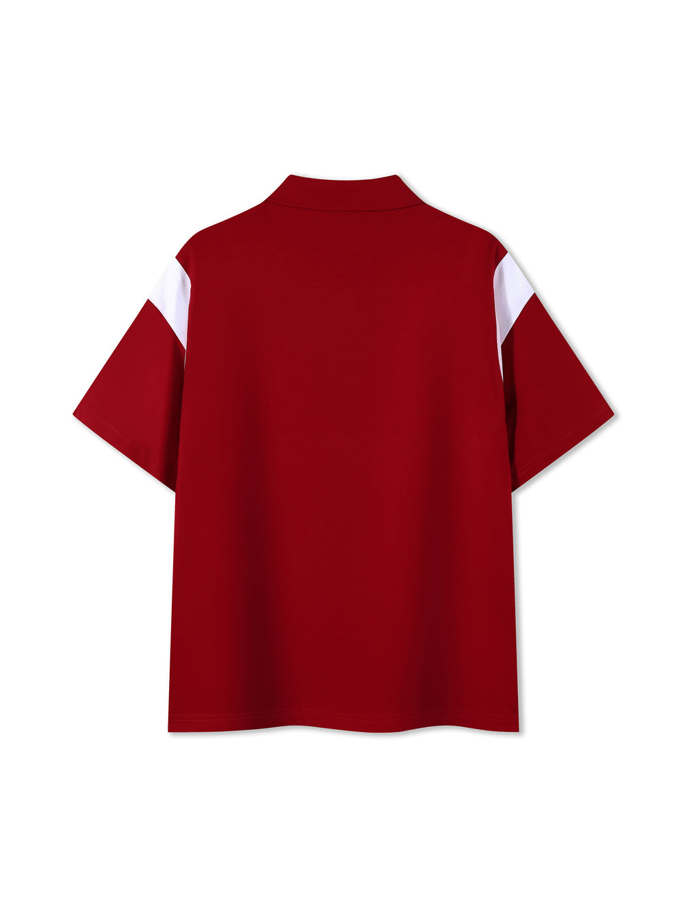 The Contrast Panel Polo — Red