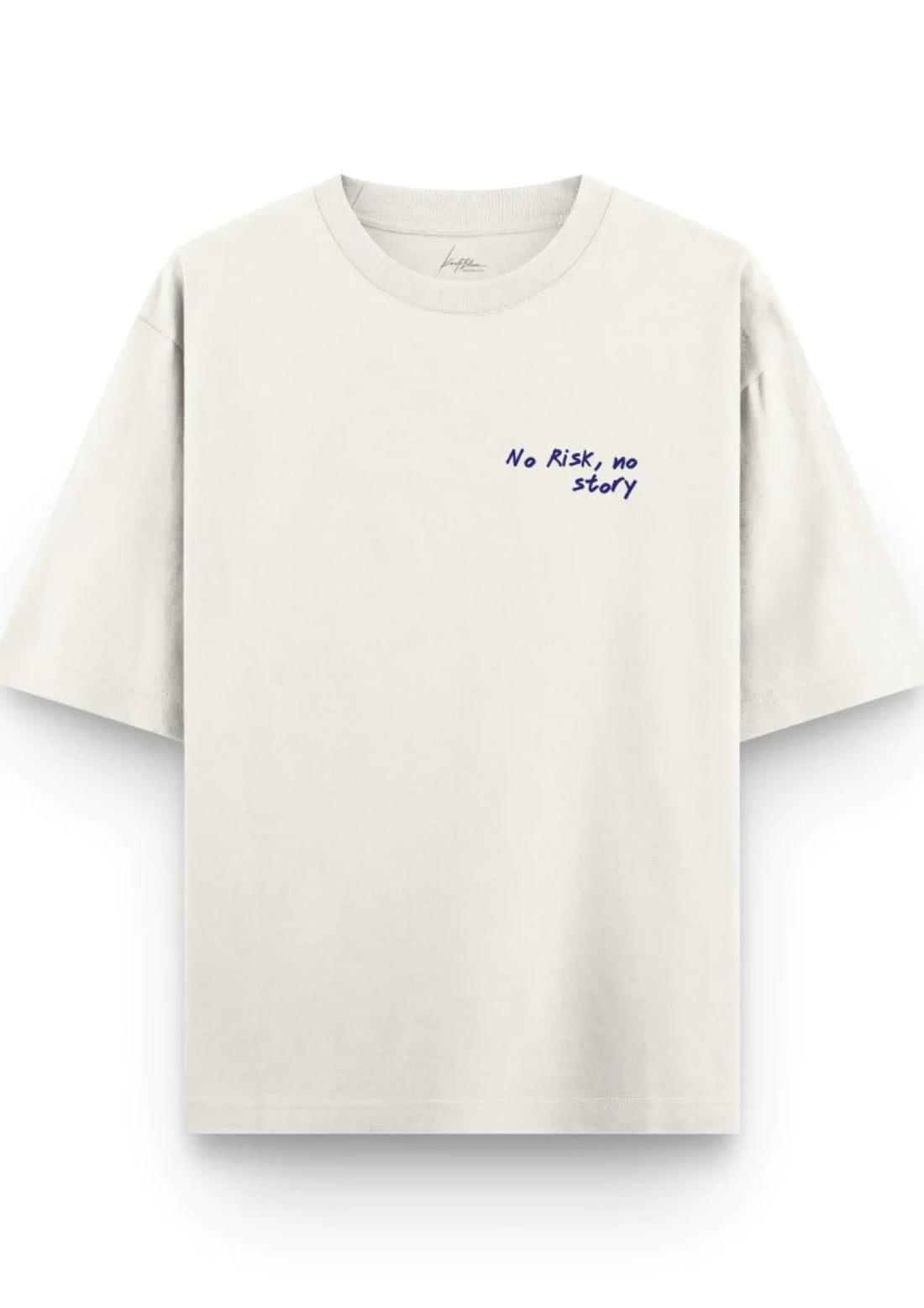 The No Risk No Story Oversized Tee — Cream
