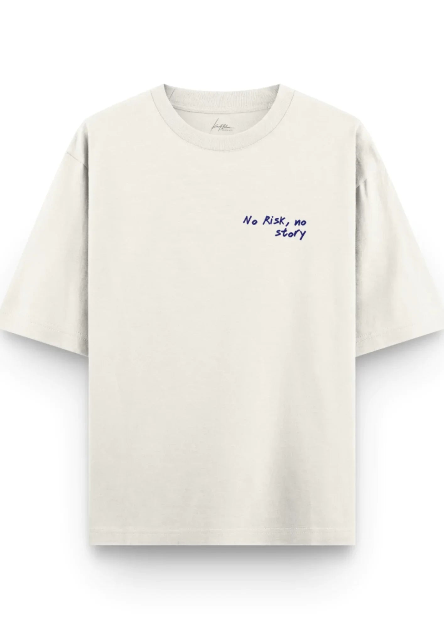 The No Risk No Story Oversized Tee — Cream