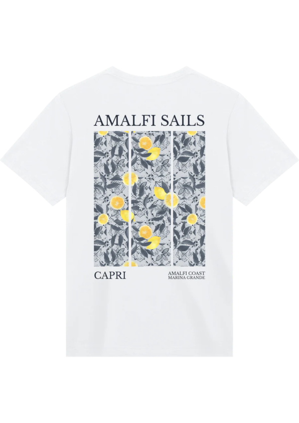 The Amalfi Sails Oversized Tee — White