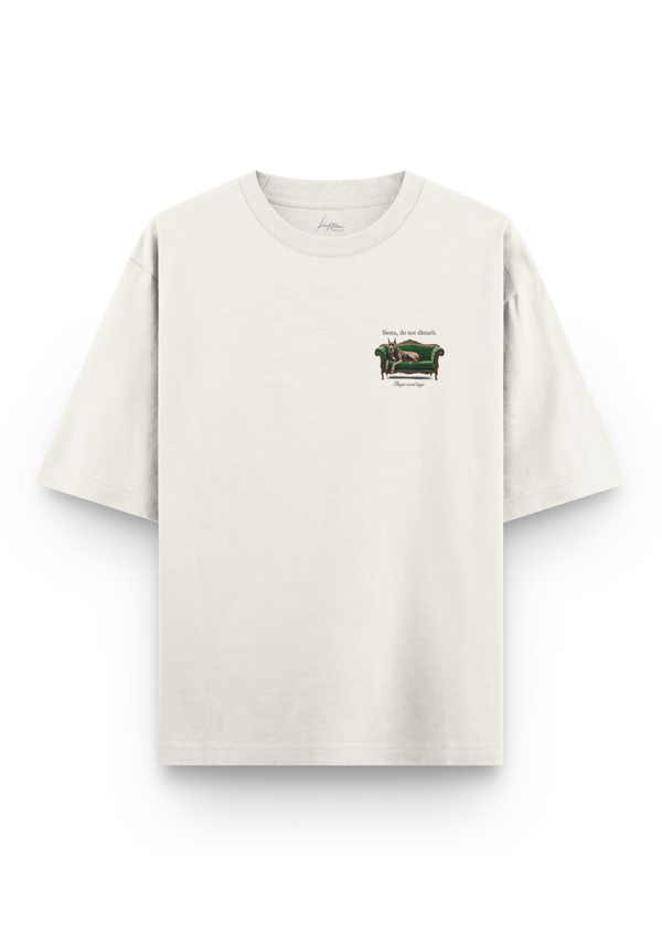 The Siesta Oversized Tee — Cream