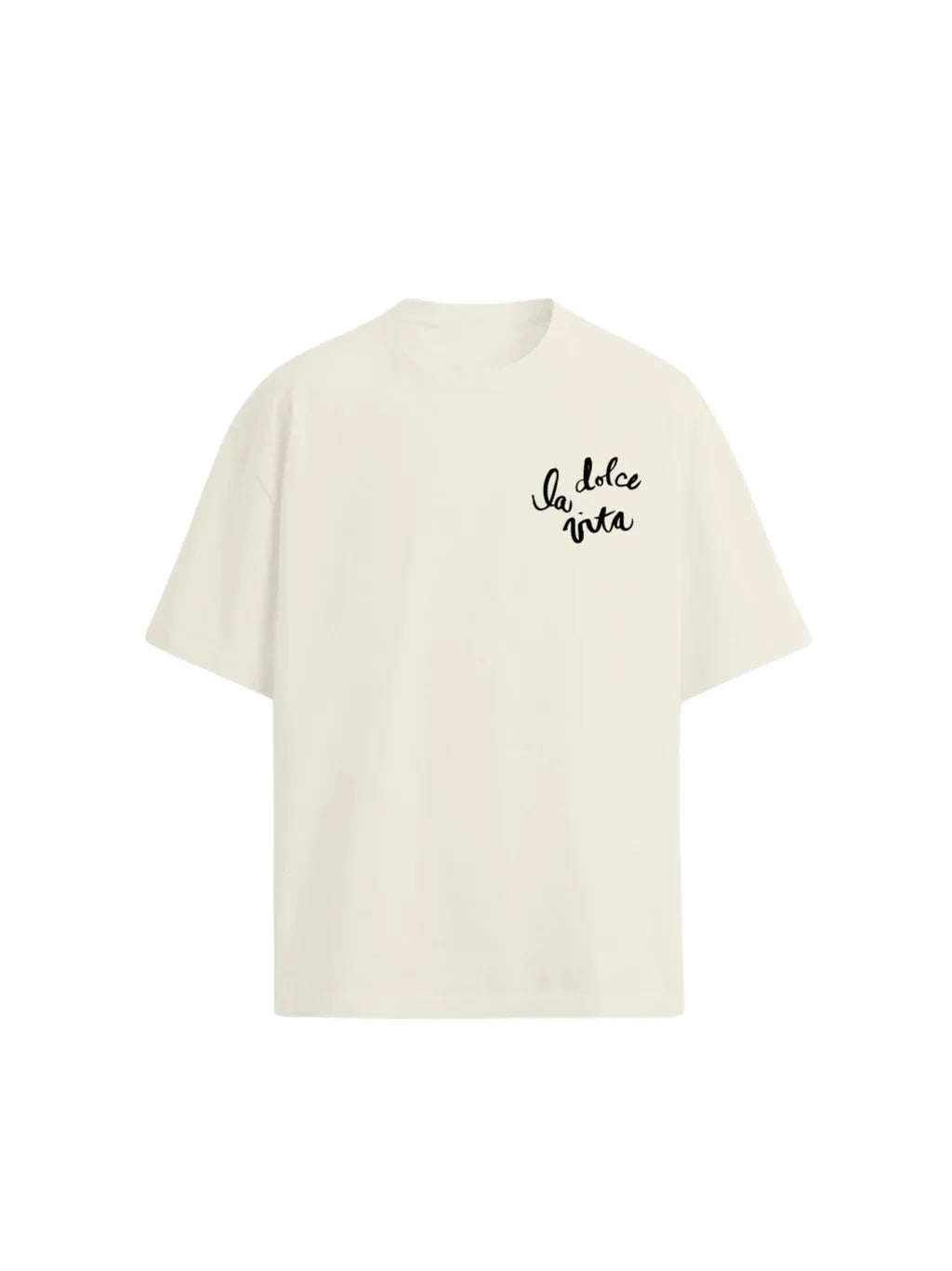 The La Dolce Vita Oversized Tee — Cream