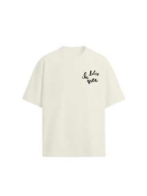 The La Dolce Vita Oversized Tee — Cream