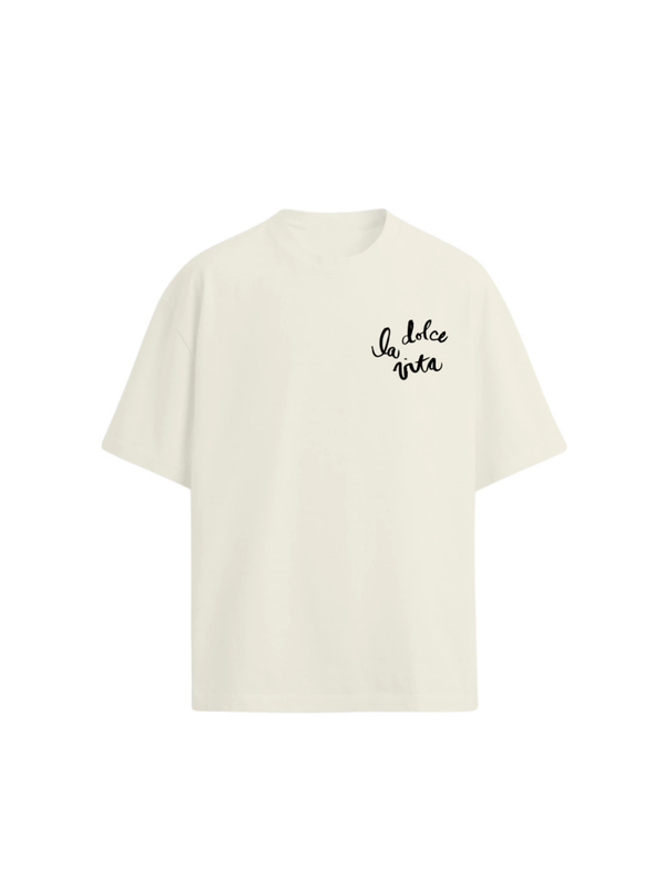 The La Dolce Vita Oversized Tee — Cream