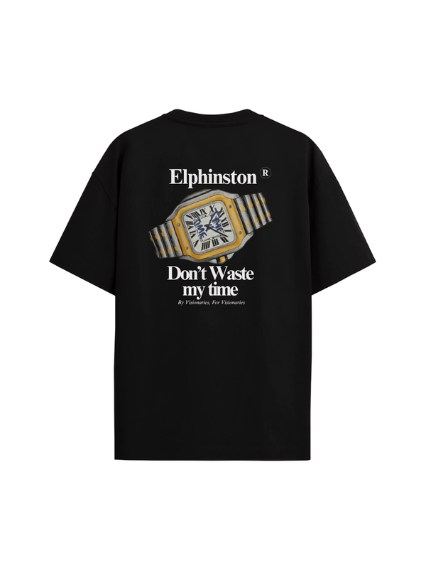 The Dont Waste My Time Oversized Tee — Black