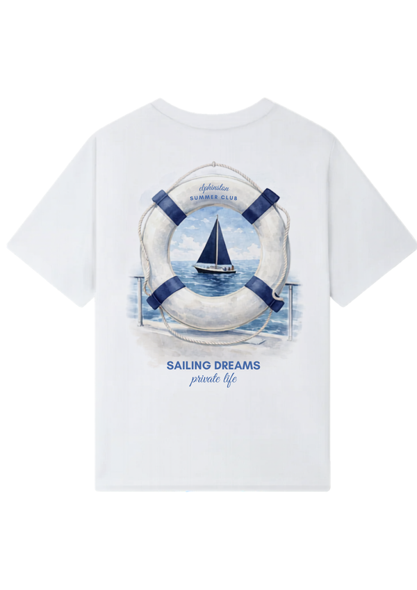The Sailing Dreams Oversized Tee — White