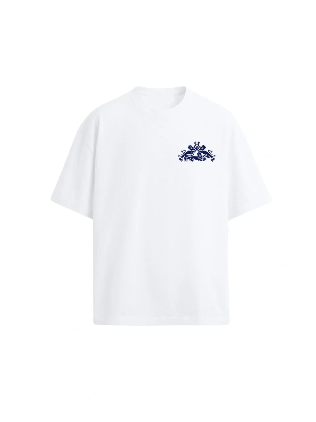 The Baroque Crest Oversized Tee — White