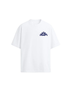 The Baroque Crest Oversized Tee — White
