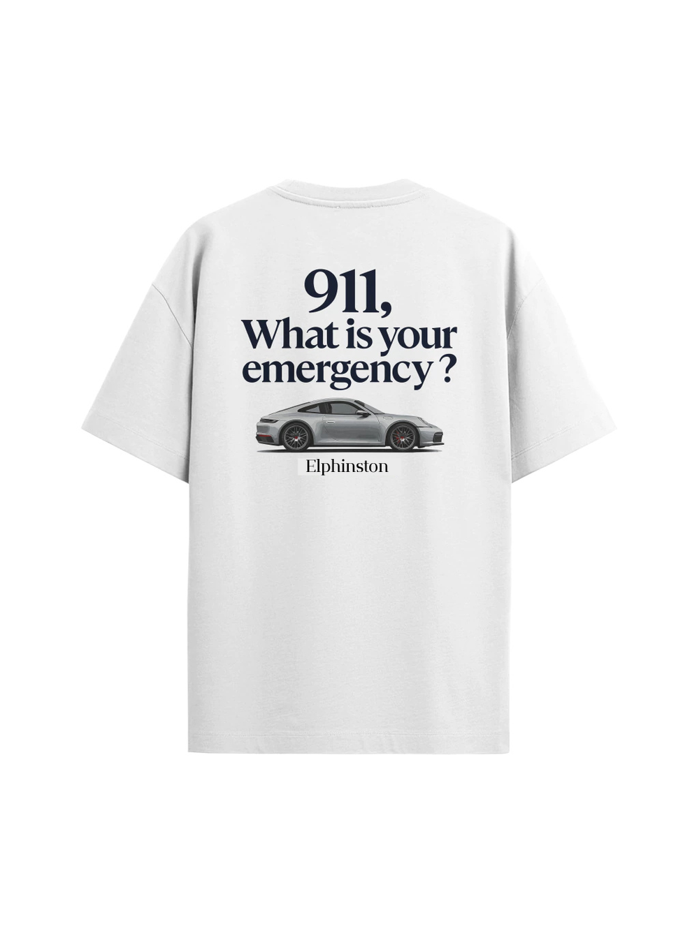 The 911 Emergency Oversized Tee — White