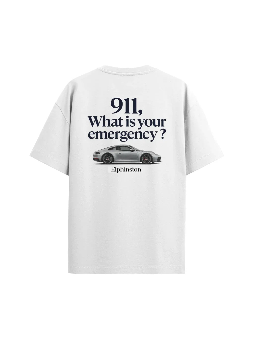 The 911 Emergency Oversized Tee — White