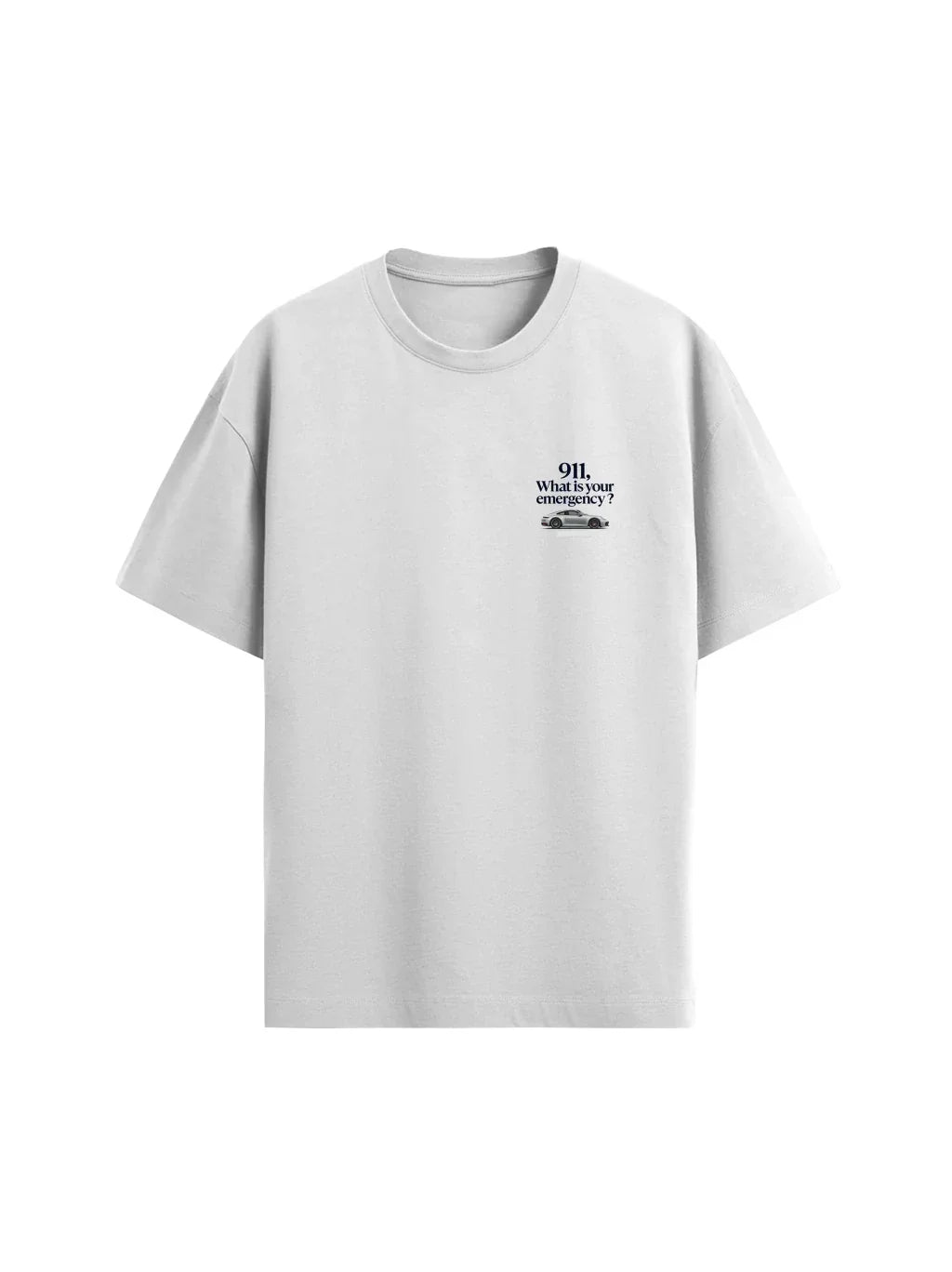 The 911 Emergency Oversized Tee — White
