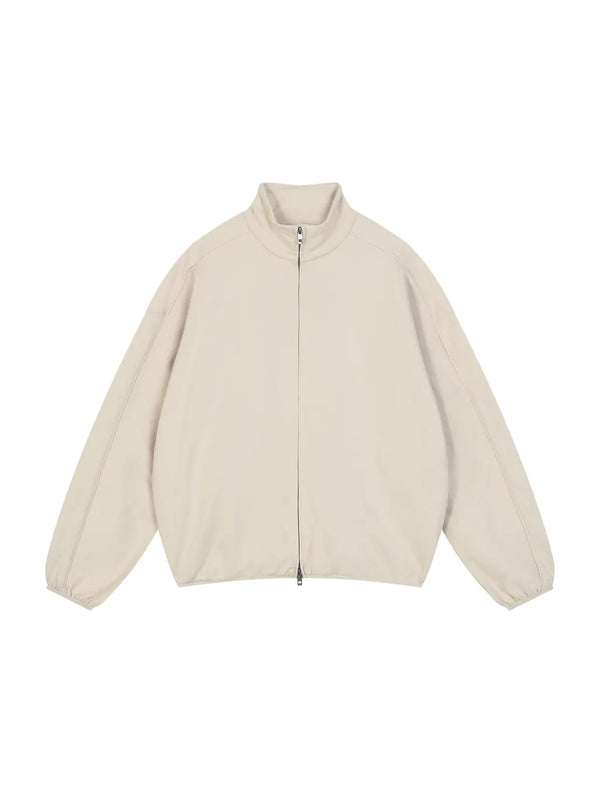 Stand Collar Jacket — Apricot