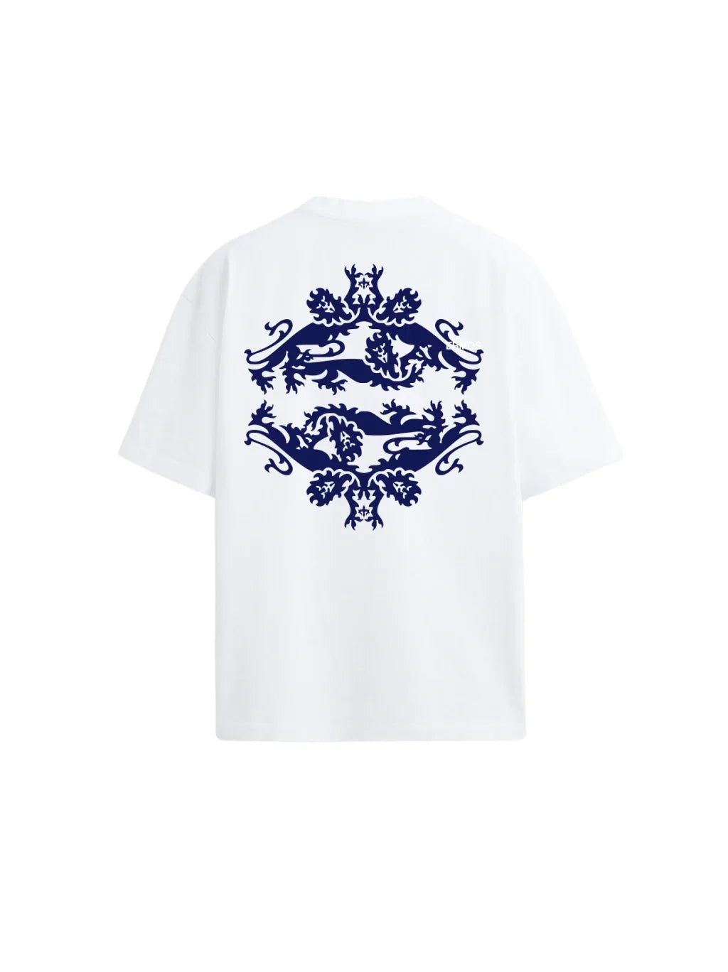 The Baroque Crest Oversized Tee — White