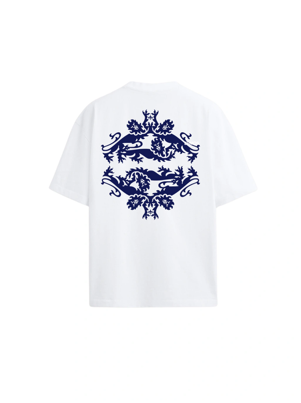 The Baroque Crest Oversized Tee — White