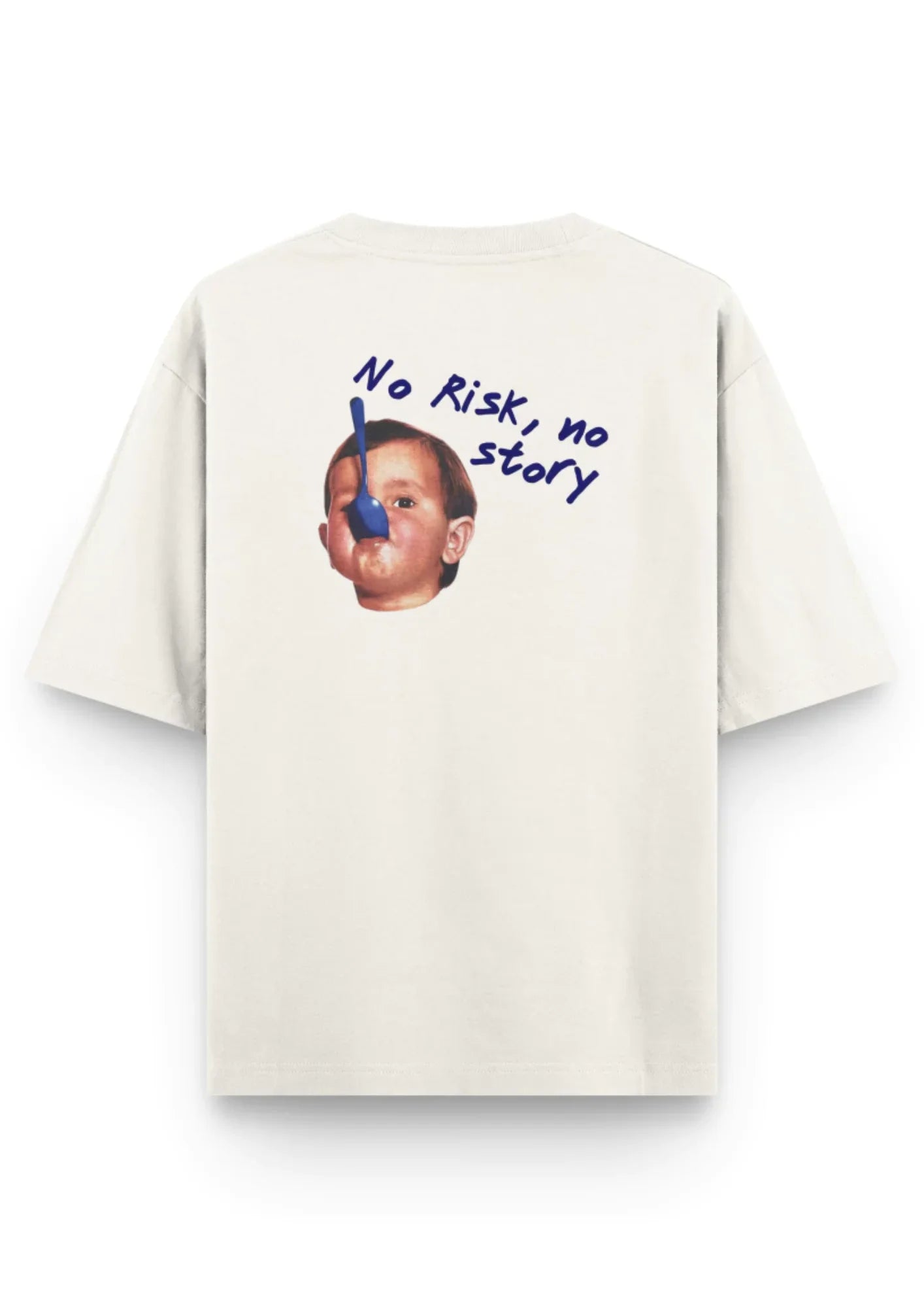 The No Risk No Story Oversized Tee — Cream