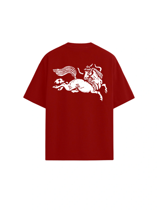 The Cavallo Oversized Tee — Red