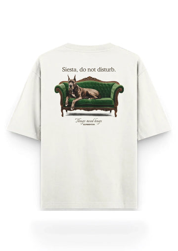 The Siesta Oversized Tee — Cream
